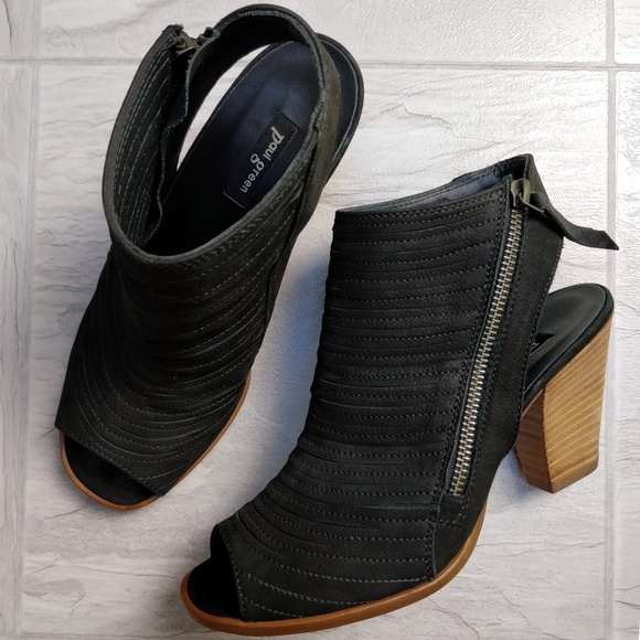 Paul Green Shoes - Paul Green Ankle Boots Leather Side Zip Black US 7